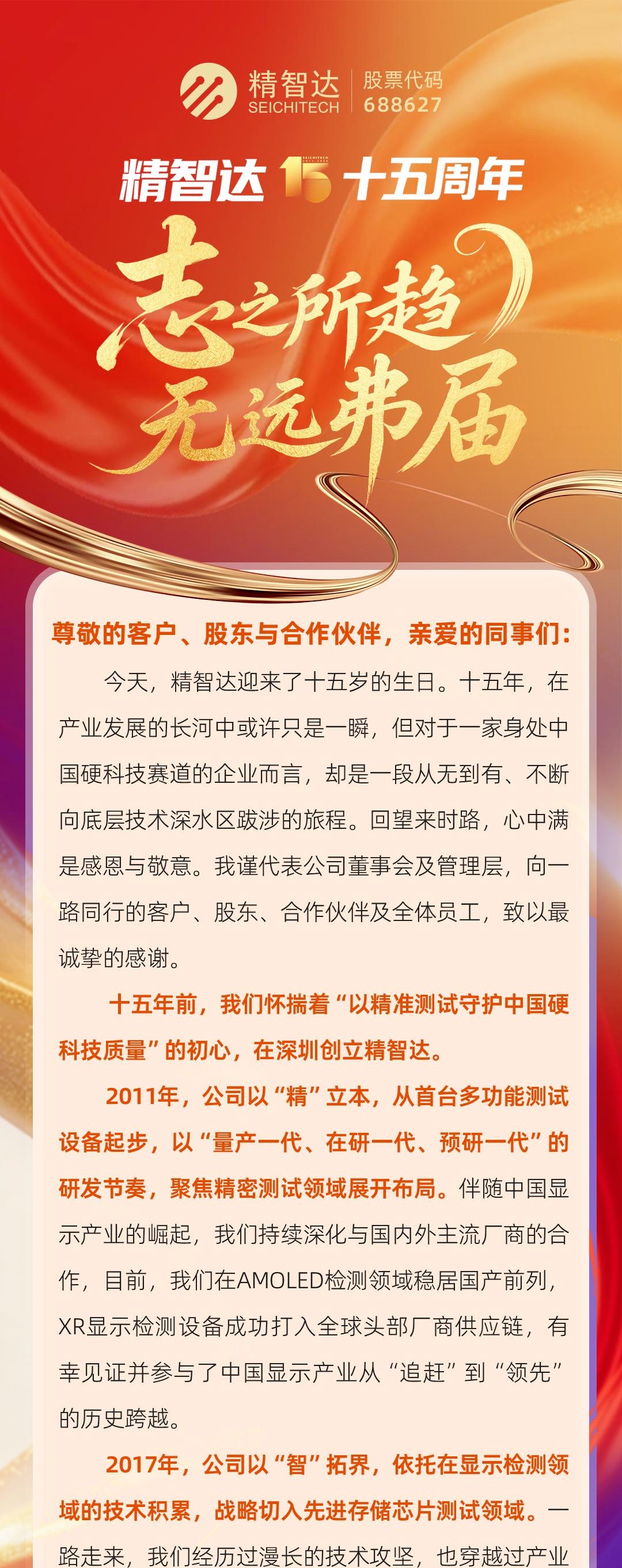 志之所趋 无远弗届 | 精智达15周年 携手共赴壮阔新程